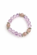8MM Lavender Glass Beaded Bracelet