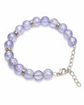 Iridescent Lavender Glass Beaded Bracelet
