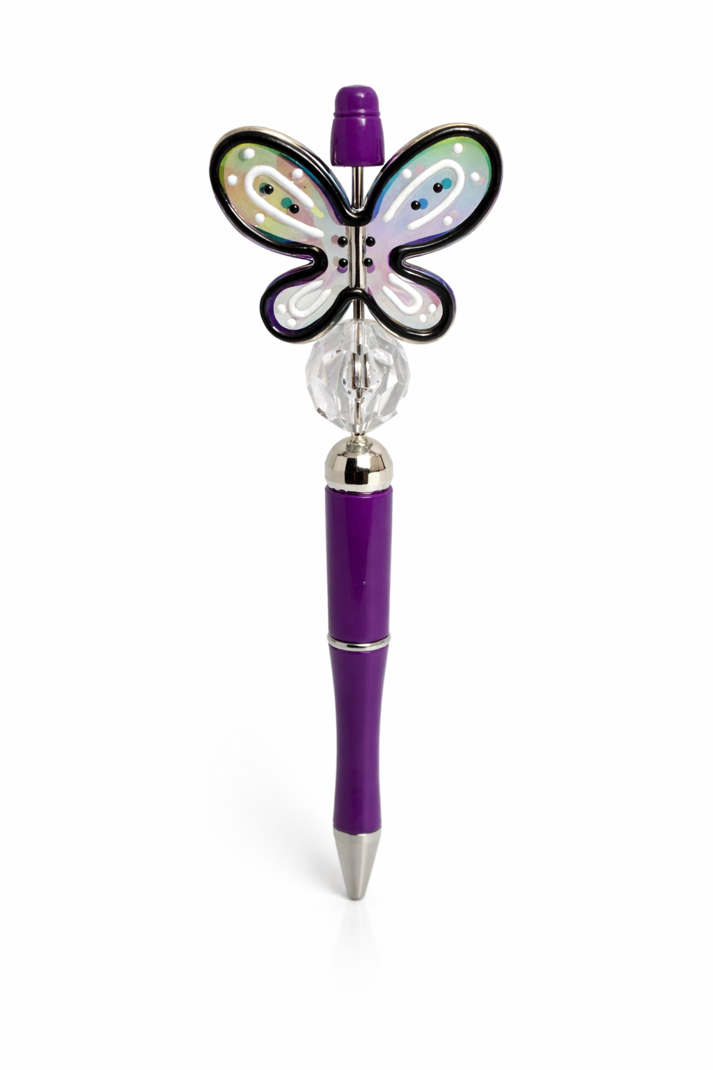 Iridescent Butterfly Beaded Pen