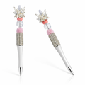 White Wings Pearl Rhinestone Beaded Pen