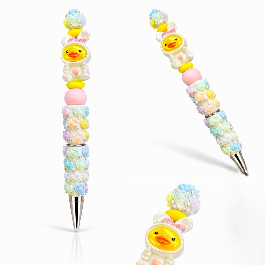 Easter Egg Rubber Duck Beaded Pen
