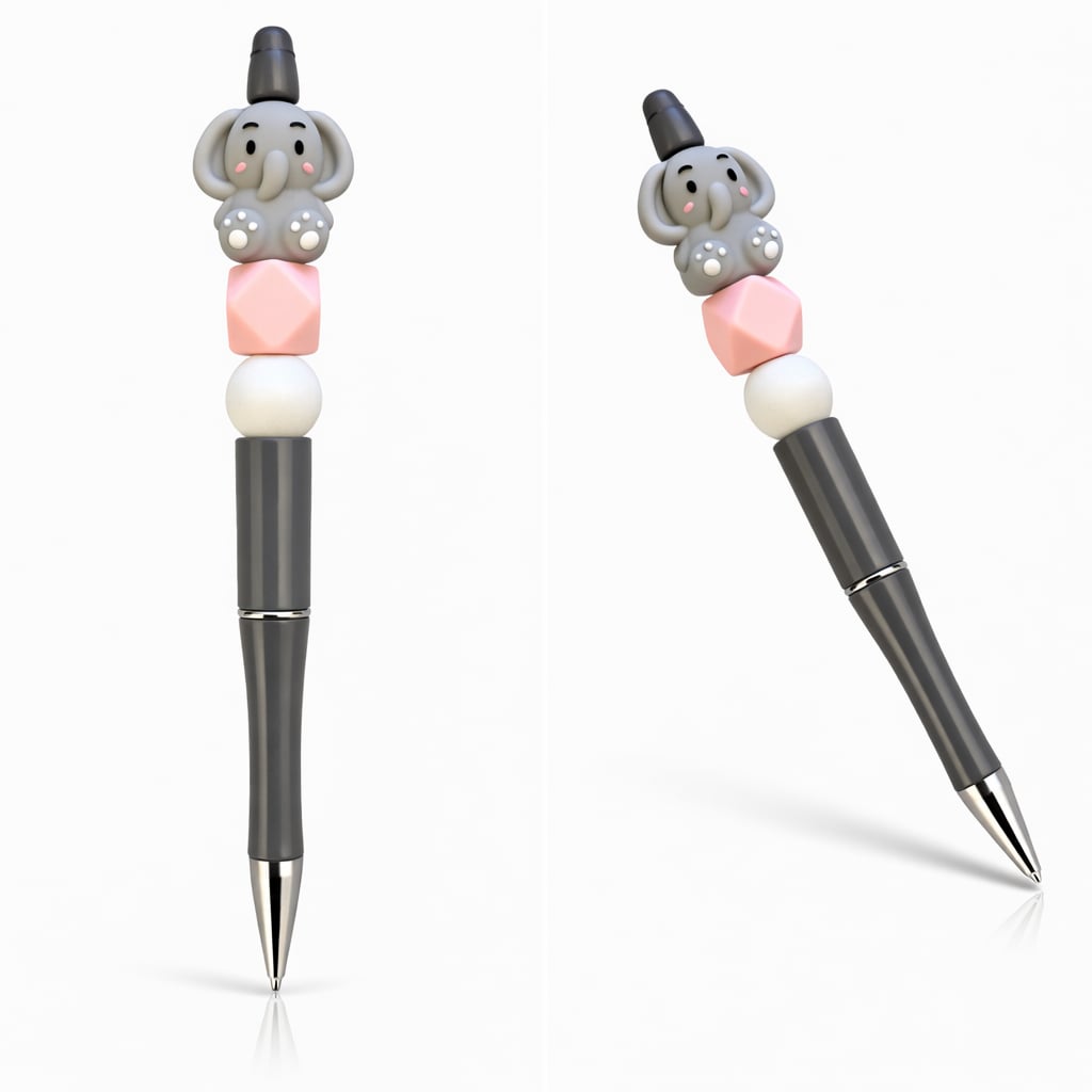 Beaded Elephant Pen