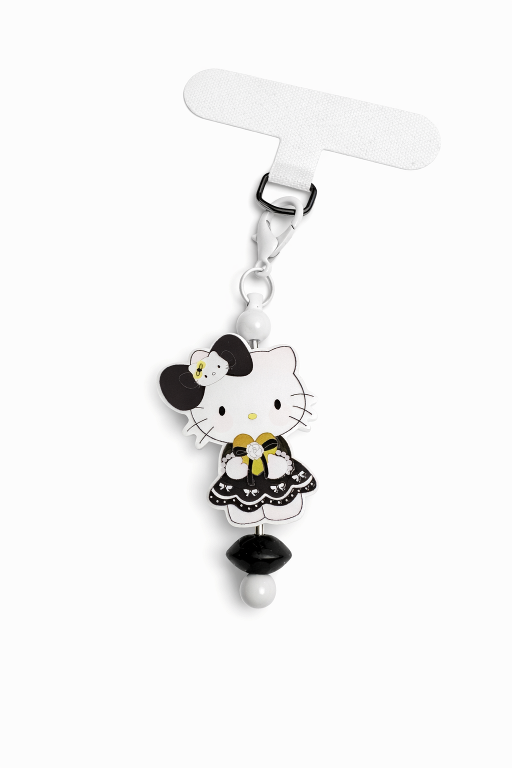 HK Black Dress Phone Charm