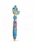 Squirtle Multicolor Beaded Character Pen