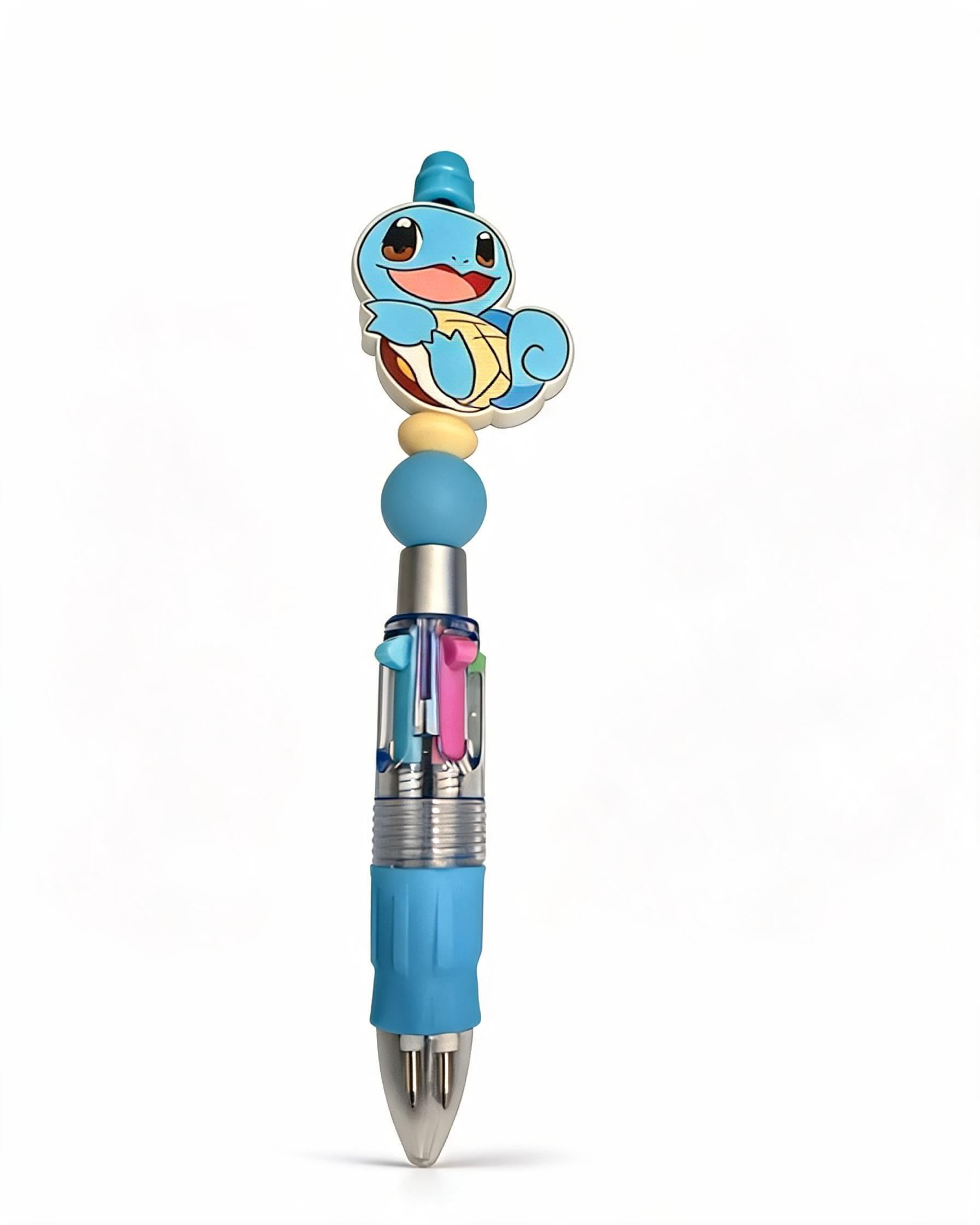 Squirtle Multicolor Beaded Character Pen
