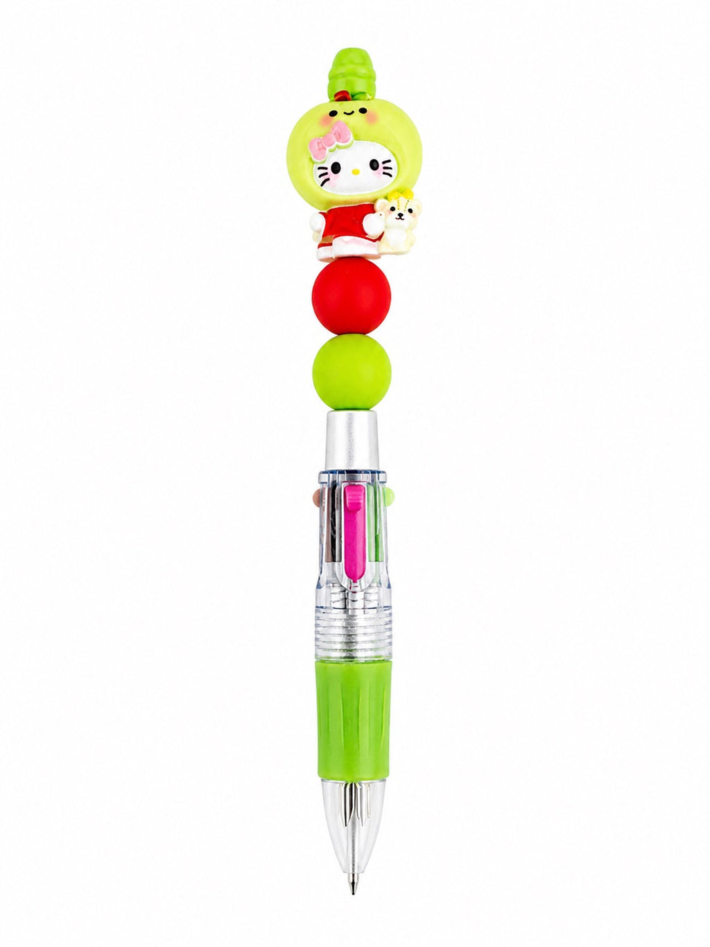 HK Multicolor Beaded Pen – Lime Green