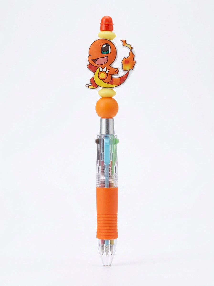 Charmander Multicolor Beaded Character Pen