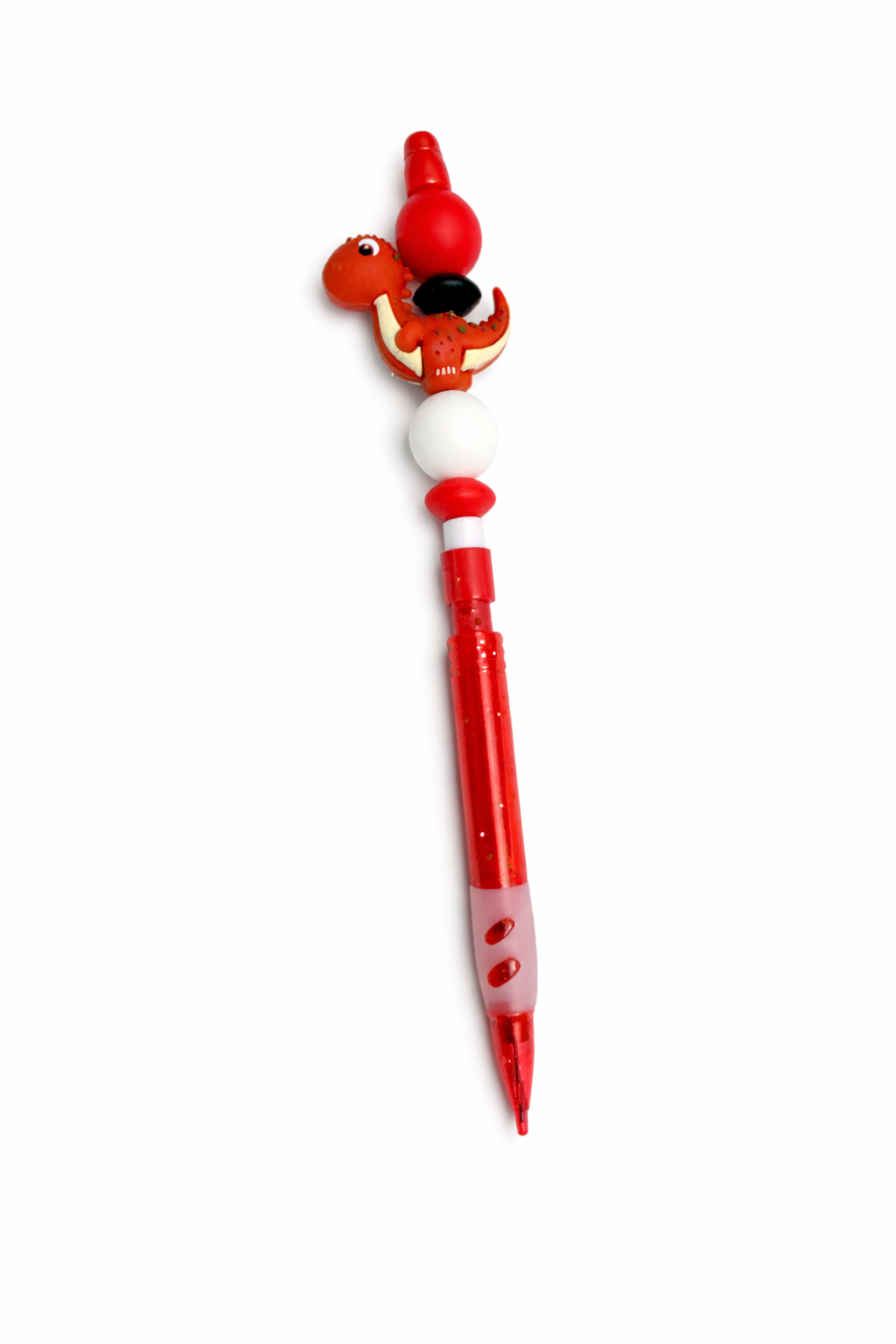 Red Dinosaur Beaded Pencil
