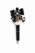 Sparkle Black Bow Rhinestone Beaded Pen