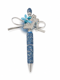 Sparkle Blue High Heel Shoe Beaded Pen
