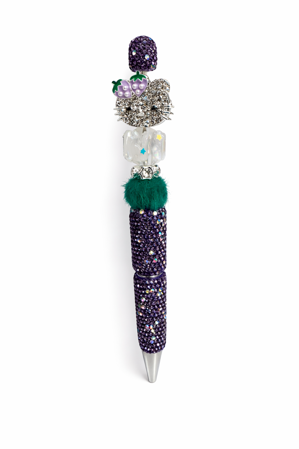 Sparkle HK Purple Beaded Pen