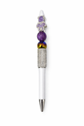 Sparkle Purple Teddy Bear Beaded Pen