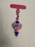 Pink Character Beaded Phone Charm