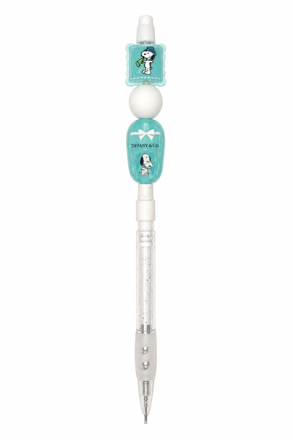 Teal Blue Character Beaded Pencil