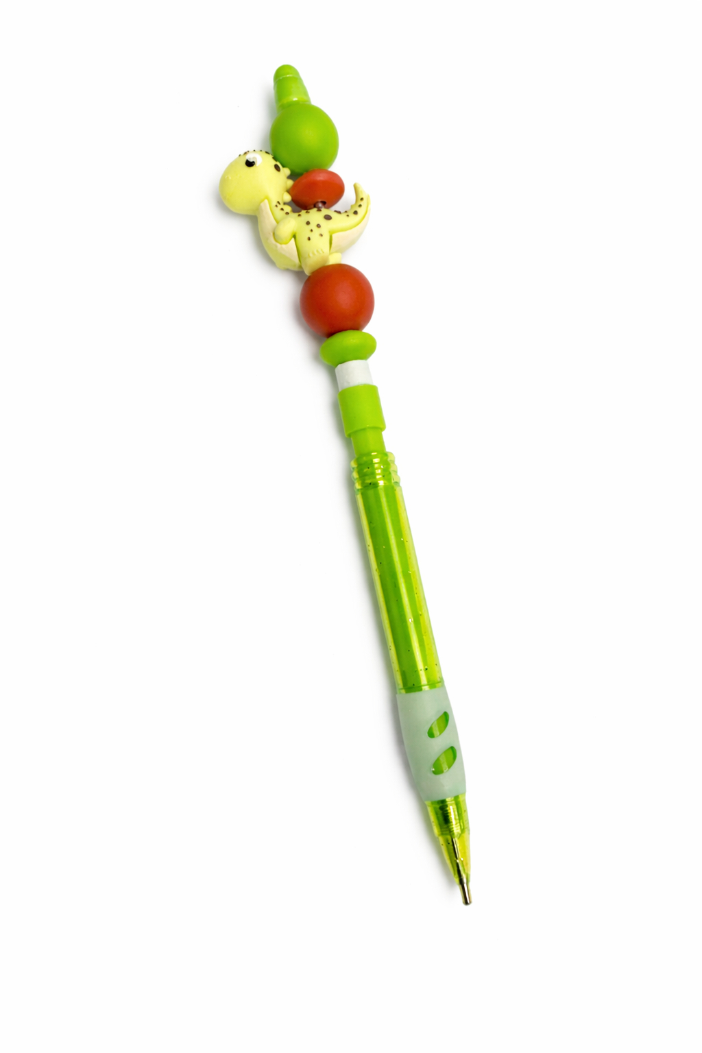 Yellow-Green Dinosaur Beaded Pencil
